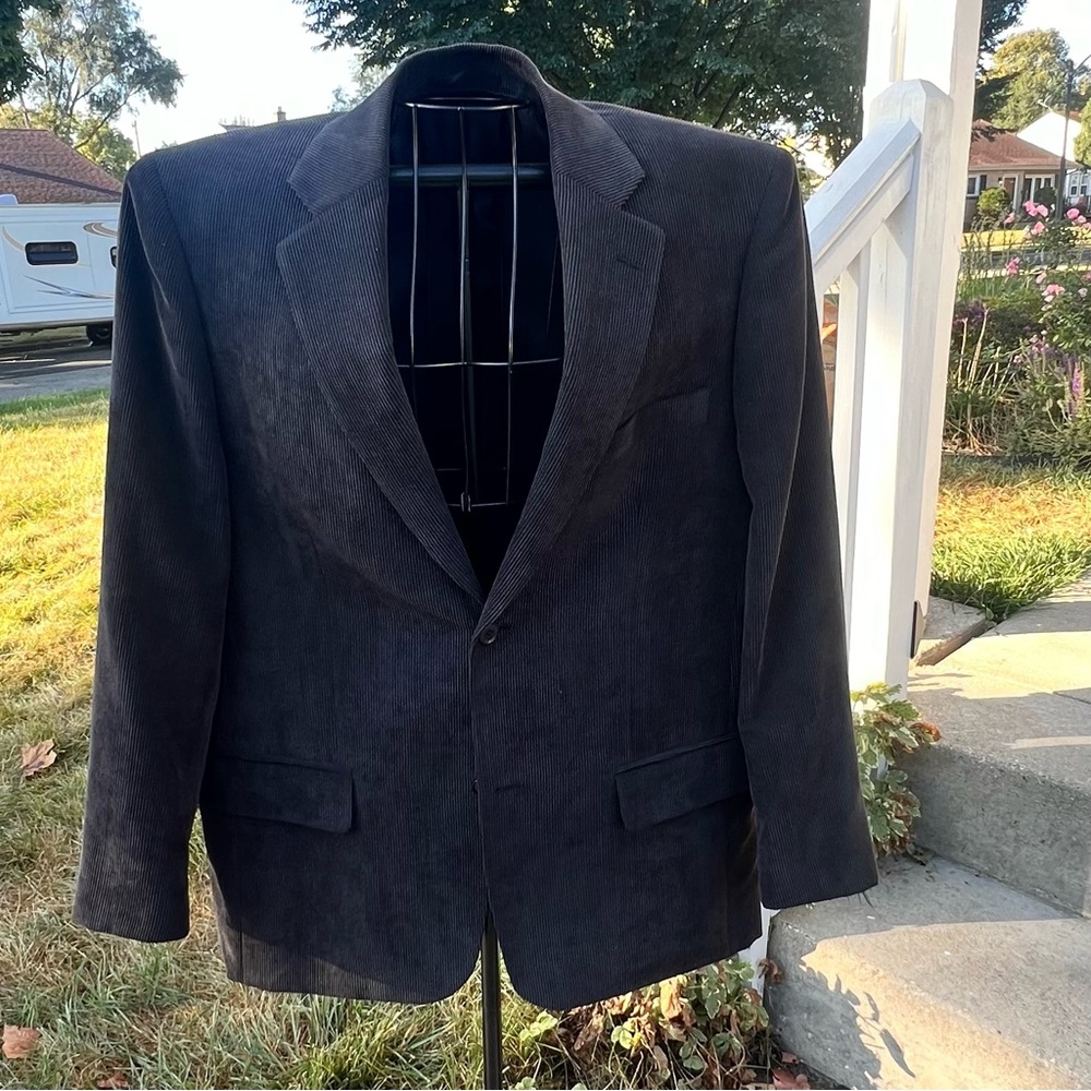 Carven Men’s Corduroy Blazer Black Size 42 Great Condition
